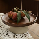 Wood round Stand Tray