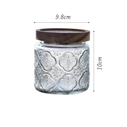 Glass Storage Tanks Sealed Cans Wooden Lids