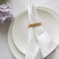 4 Pcs Metal Napkin Rings – Matte Gold Table Decor Rings-NIMSY