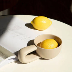 Simple Ceramic Mug Creative ,Big Handle Coffee Mug Office Afternoon