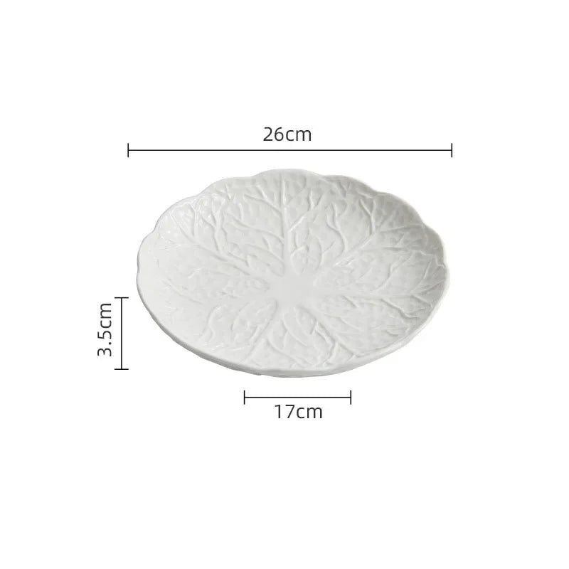 Creative Cabbage Texture Plate Ceramic Salad Plate