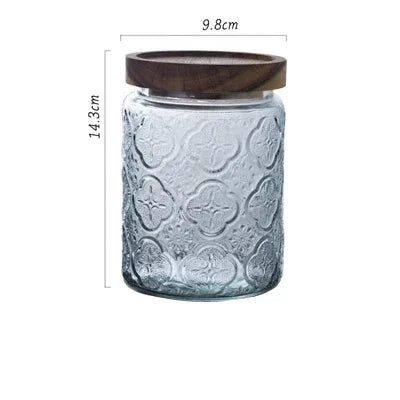 Glass Storage Tanks Sealed Cans Wooden Lids