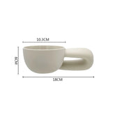 Simple Ceramic Mug Creative ,Big Handle Coffee Mug Office Afternoon