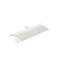 Half Stone Pattern Long Strip Plate Ceramic