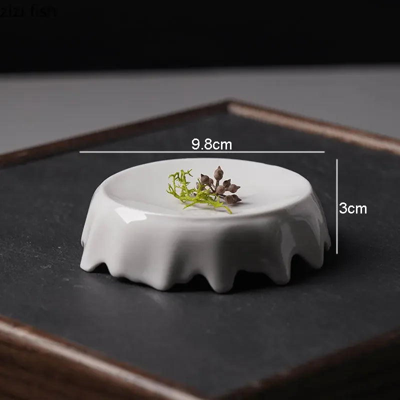Creative Irregular Heat Preservation Plate for French Molecular Cuisine - Dessert Dish and Butter Serving Plate for Western Restaurants