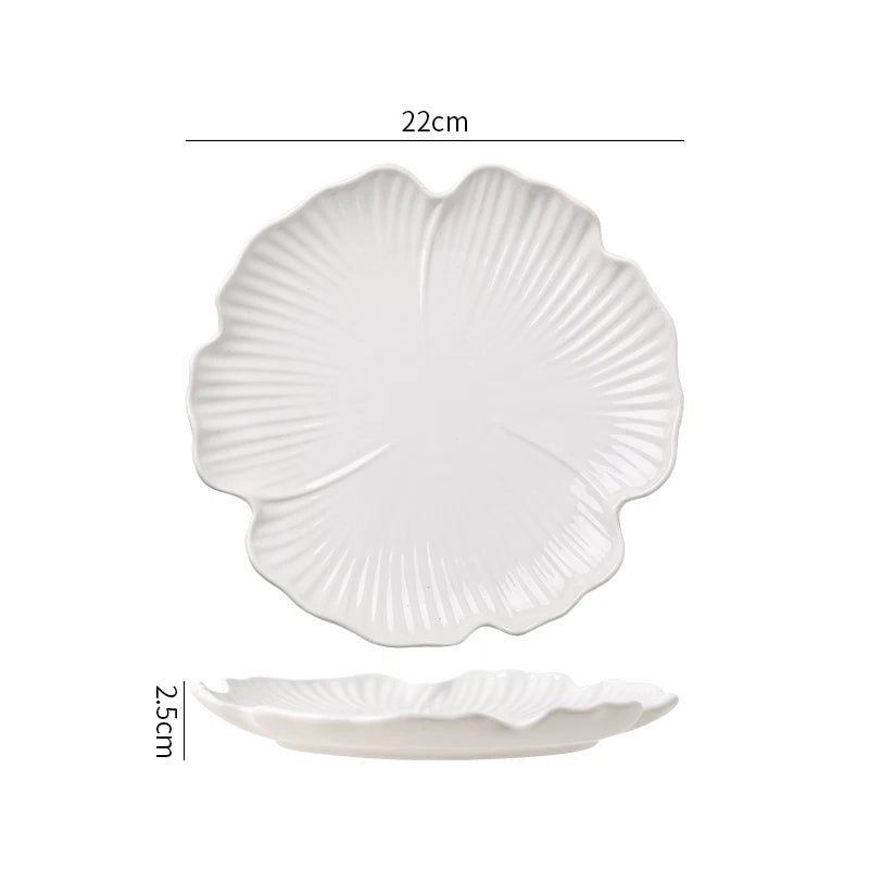 Flower Shaped Ceramic Plate