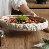 Rock Texture Ceramic Main Dish Plate Kitchen Household Pasta Steak Dish Plate Creative Pure White Characteristic Tableware