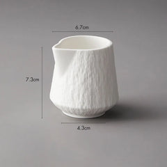 Rock Texture Ceramic Gravy Boat – 130ml Sauce Jug-NIMSY