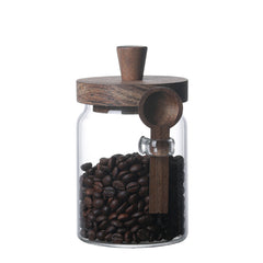 3 Pcs Glass Coffee Jars with Spoons – High Borosilicate Glass – Transparent-NIMSY