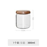 Acacia Wood Lid Glass Storage Jar