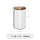 Acacia Wood Lid Glass Storage Jar