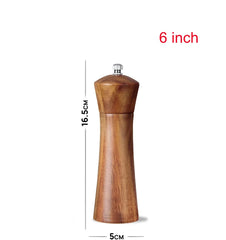 Salt and Pepper Grinder Acacia Wooden Spice Pepper Mill with Strong Adjustable Ceramic Grinder Kitchen Cooking Tools