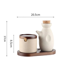Simple Ceramic Oil Pot Kitchen Household Soy Sauce