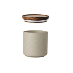 Retro Ceramic Storage Jar with Wooden Lid – Tea & Coffee Storage Container-NIMSY