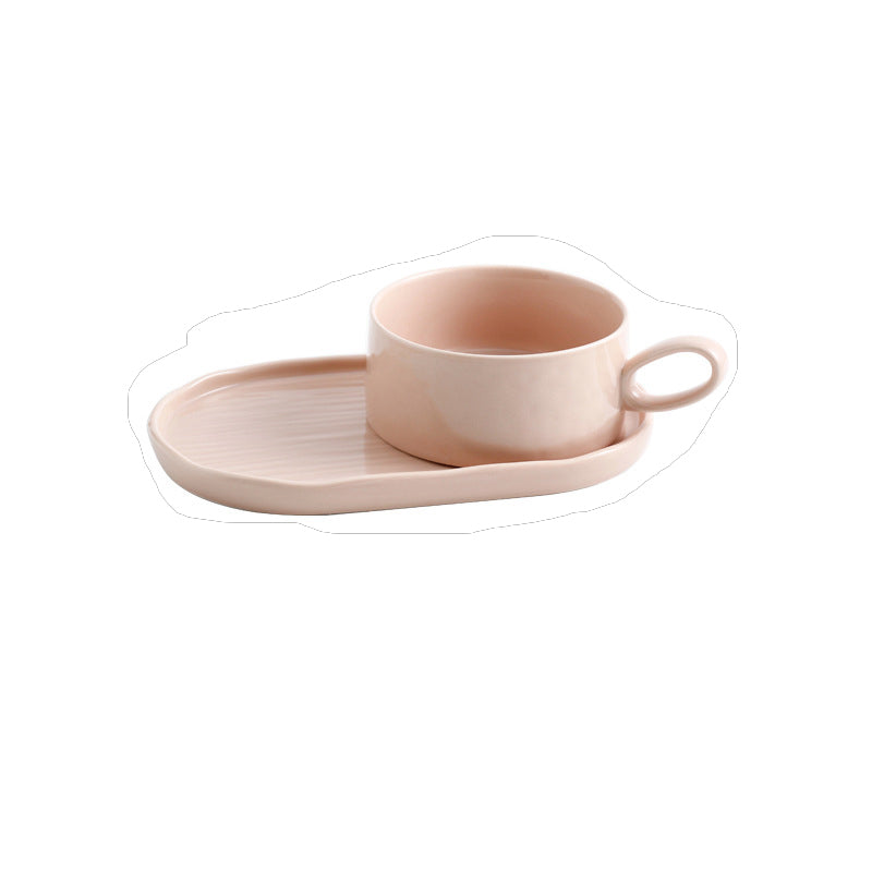 Porcelain Breakfast Cup and Plate Set – Nordic One Portion Dishware-NIMSY