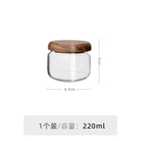 Acacia Wood Lid Glass Storage Jar