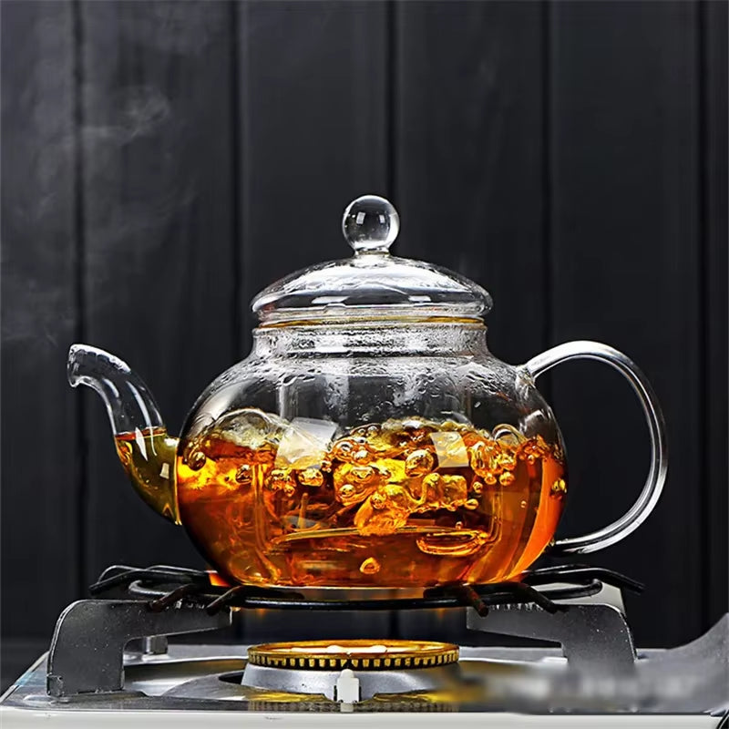 Filterable Heat-Resistant Thickened Glass Teapot High Borosilicate Glass