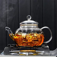 Filterable Heat-Resistant Thickened Glass Teapot High Borosilicate Glass