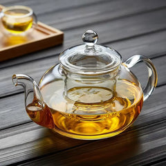  Filterable Heat-Resistant Thickened Glass Teapot High Borosilicate Glass 