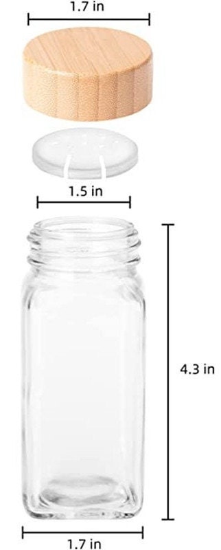 Round Glass Seasoning Jar – 120ml Kitchen Spice Storage Jar-NIMSY
