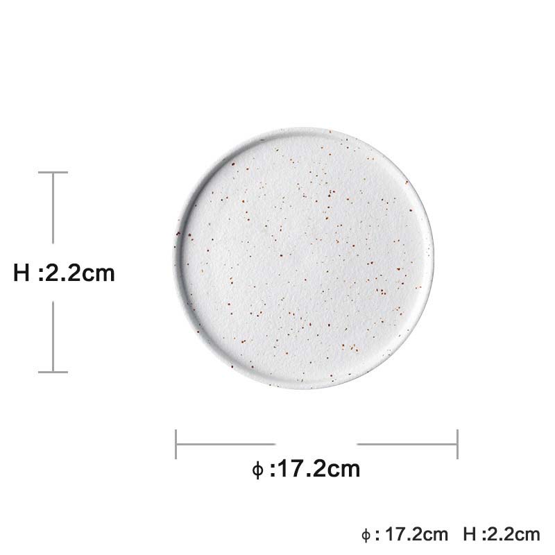 Japanese Style Speckled Porcelain Tableware – White Bowl-NIMSY