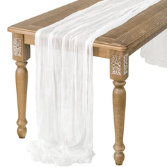 Boho Linen Table Runner with Tassels