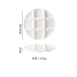 Stone Patterned Matte Ceramic Plate Dessert 