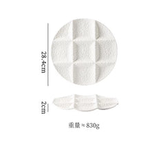 Stone Patterned Matte Ceramic Plate Dessert 