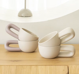 Simple Ceramic Mug Creative ,Big Handle Coffee Mug Office Afternoon 