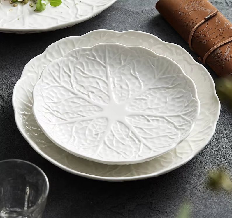 Creative Cabbage Texture Plate Ceramic Salad Plate 