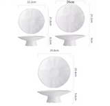 Ceramic Plate High Footed Dessert 
