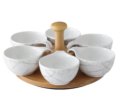 Creative Pattern Ceramic Split Snack Platter