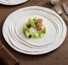 Creative Irregular Texture Ceramic Flat Plate 