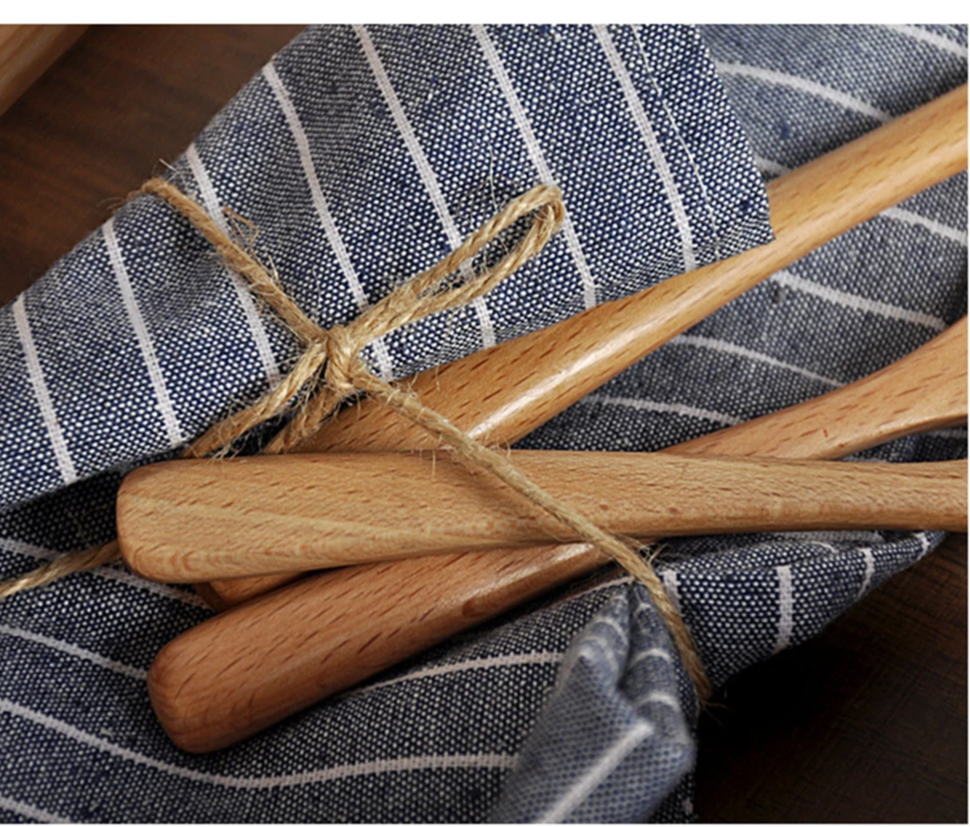 Wooden Spoon  Natural Cooking Utensils Handmade Home Tableware Cutlery for Kicthen