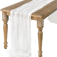 Semi-Sheer Gauze Table Runner Sage 
