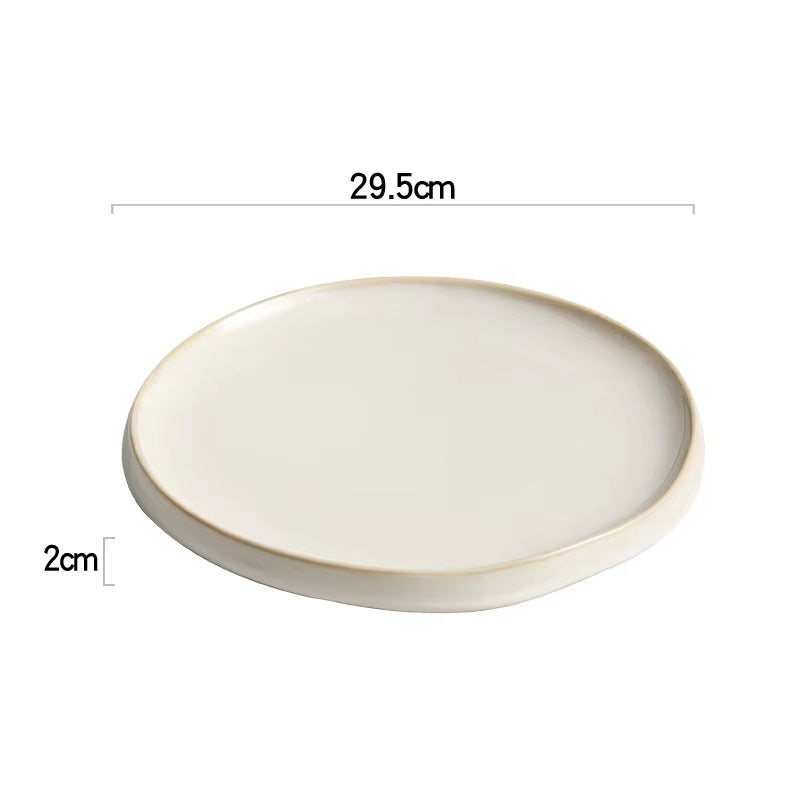 Ceramic Dinner Plates round Pasta Steak Plate Restaurant 