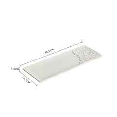 Half Stone Pattern Long Strip Plate Ceramic