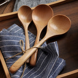 Wooden Spoon  Natural Cooking Utensils Handmade Home Tableware Cutlery for Kicthen