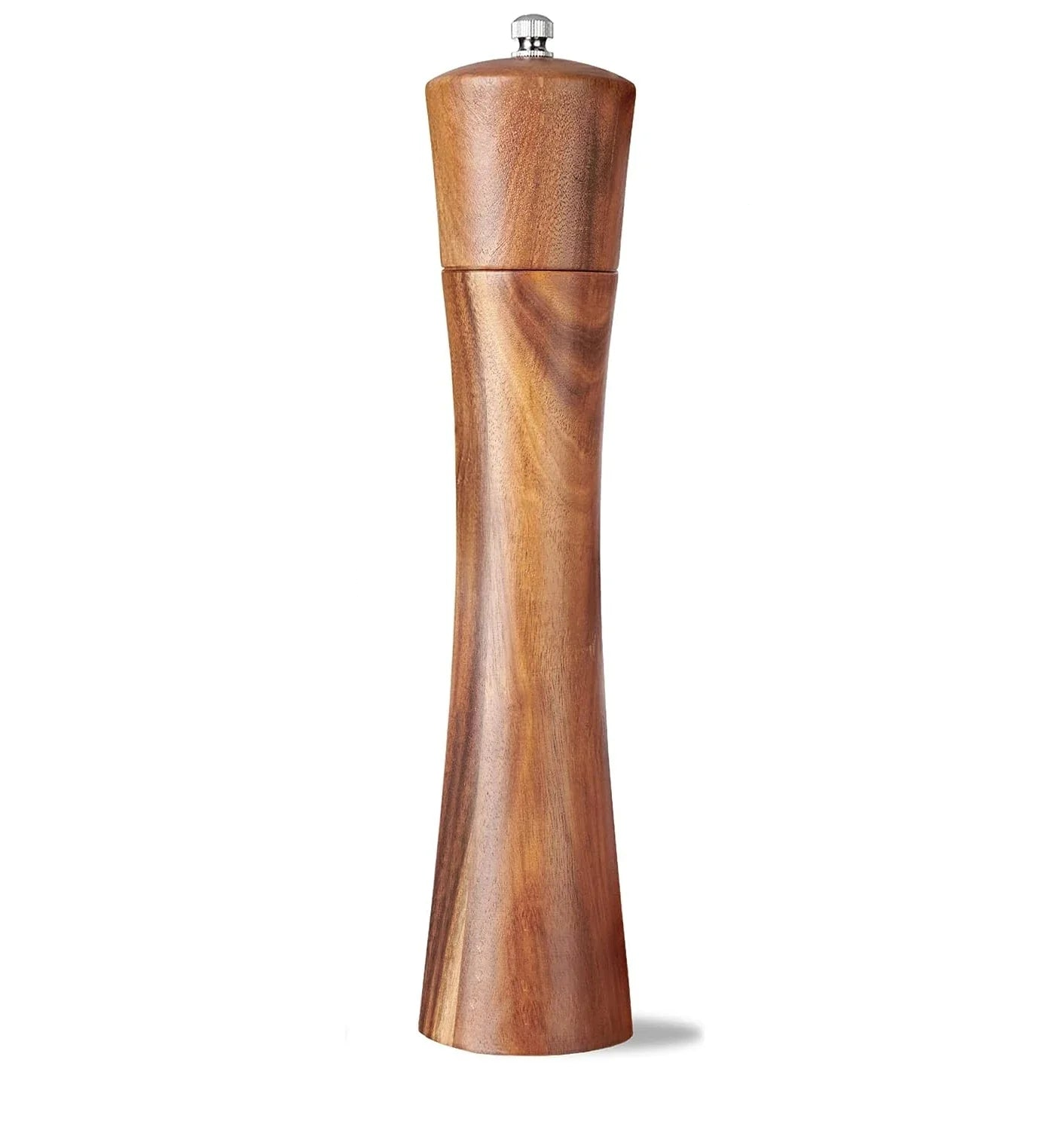Acacia Wood Salt and Pepper Grinder – Adjustable Ceramic Spice Mill – Brown-NIMSY