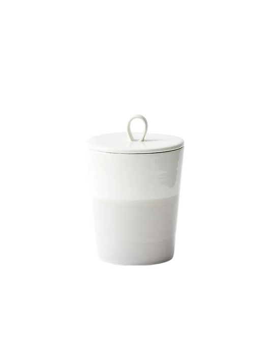 White Ceramic Storage Jar with Lid – European Style Food Container – 12cm-NIMSY