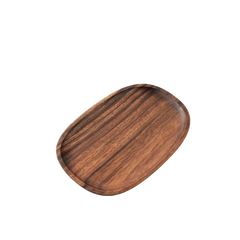 Wooden Bamboo Serving Tray – Irregular Oval Brown Tray-NIMSY