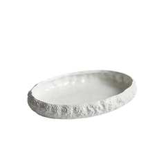 Rock Texture Ceramic Main Dish Plate – Oval Serving Plate-NIMSY