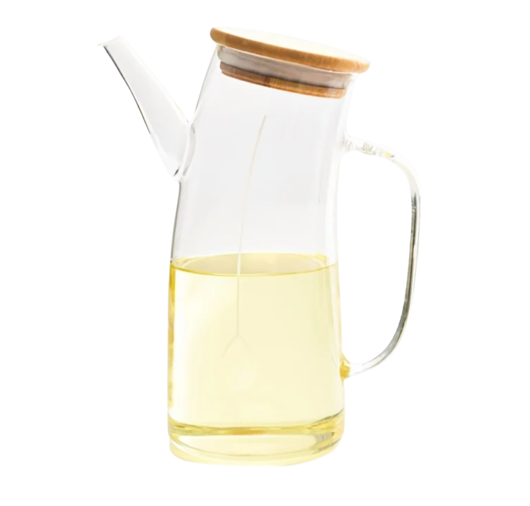 Glass Oil Dispenser Bottle – Transparent Oil & Vinegar Pourer-NIMSY