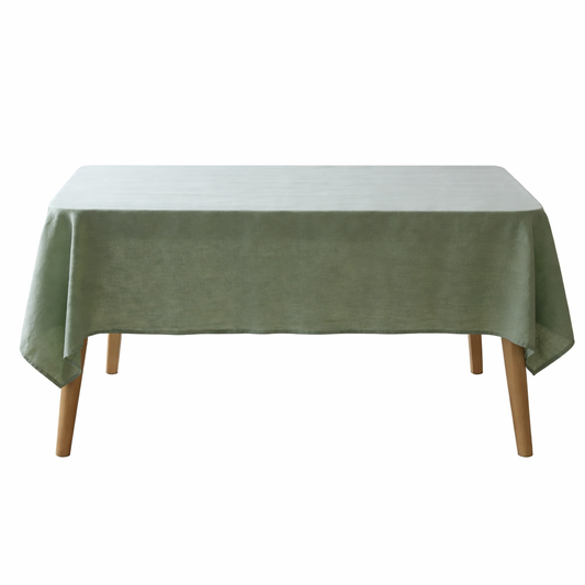 Green Linen Tablecloth – Solid Colour Rectangular Table Cover-NIMSY