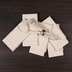 Set of 6 Linen Cloth Napkins – Hemstitched Table Napkins-NIMSY