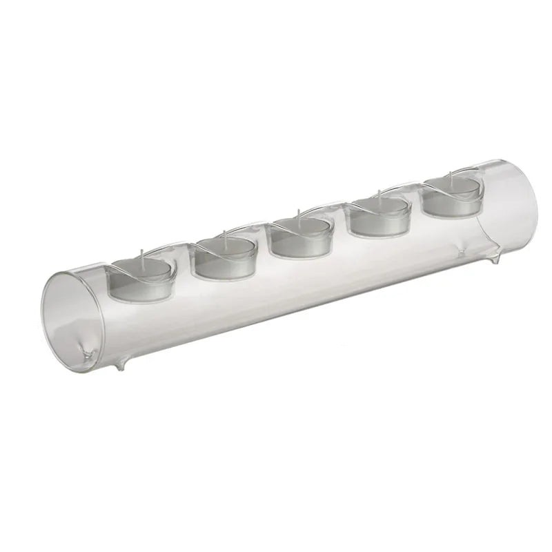 Clear Glass Candle Holder – Countertop Decorative Candle Holder-NIMSY
