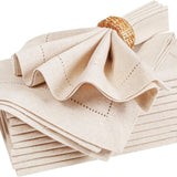 Set of 6 Hemstitched Linen Napkins 