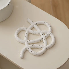 Irregular Ceramic Tableware Mat – 18x15cm Dining Table Mat-NIMSY