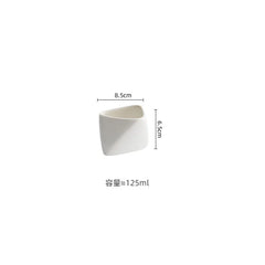 White Ceramic Snack Bowl – Irregular French Fries Bowl-NIMSY