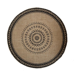 Round Linen Placemat – Vintage Table Mat – 38cm-NIMSY